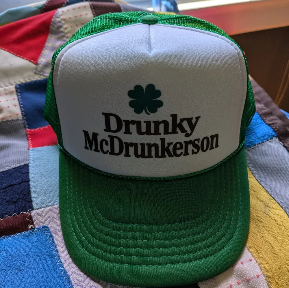 Drunky McDrunkerson Retro Irish Pride Funny Drinking Party Hat Classic Gifts Cap - Picture 7 of 7